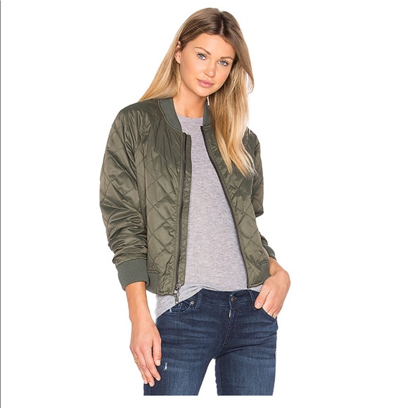 vince ruched bomber jacket